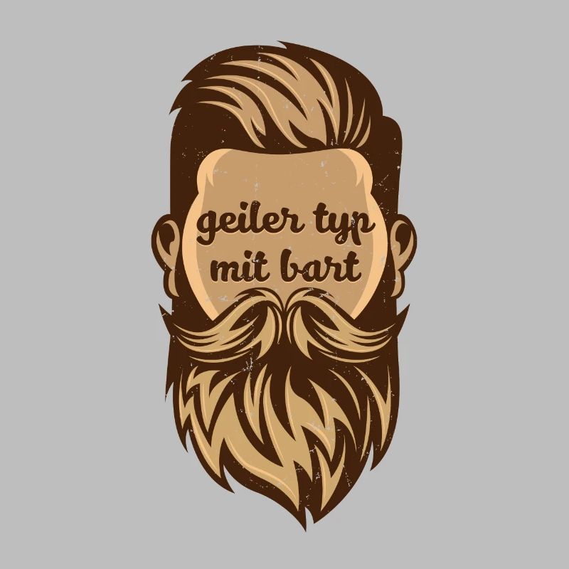 Geiler Typ mit Bart Herren Bartträger Echter Mann