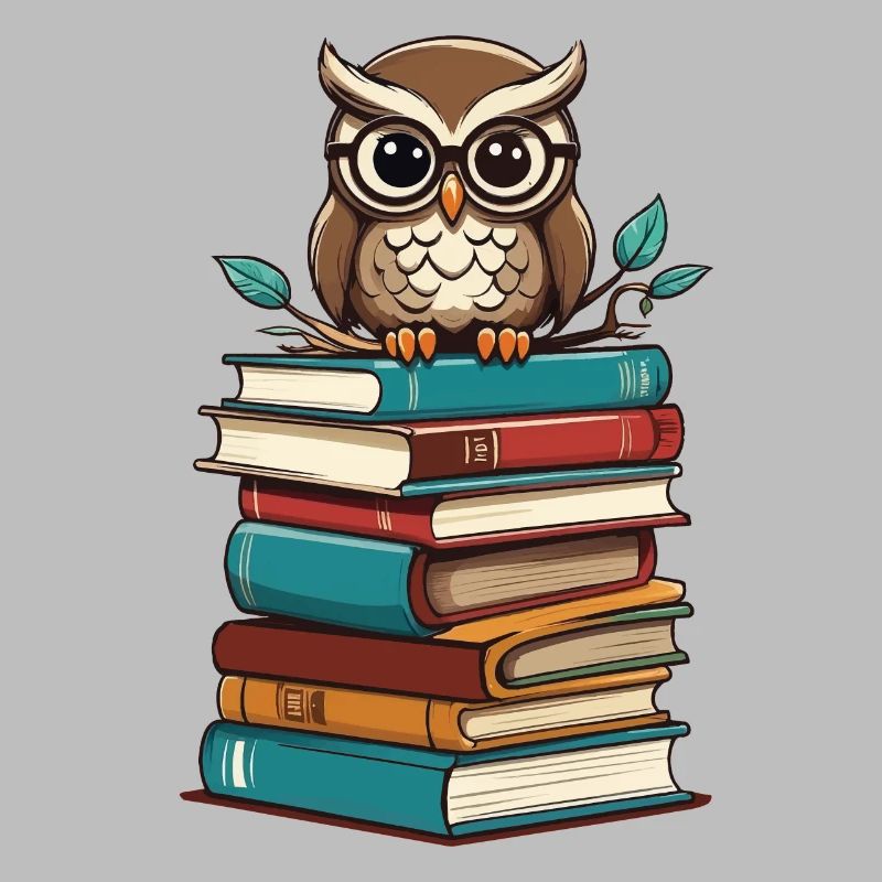 Bücher Eule Leseratte Süße Buch Illustration