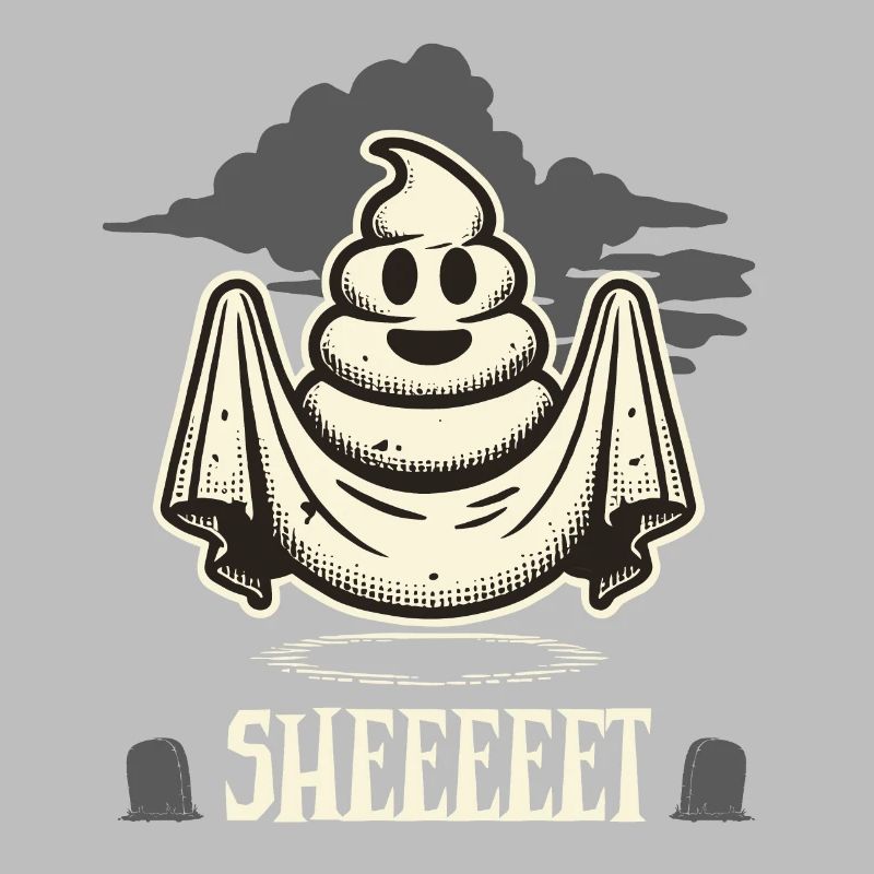 Halloween Caca Pile Ghost Sheet Fun