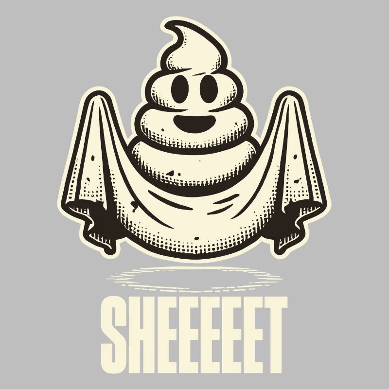 Halloween Caca Pile Ghost Sheet Fun