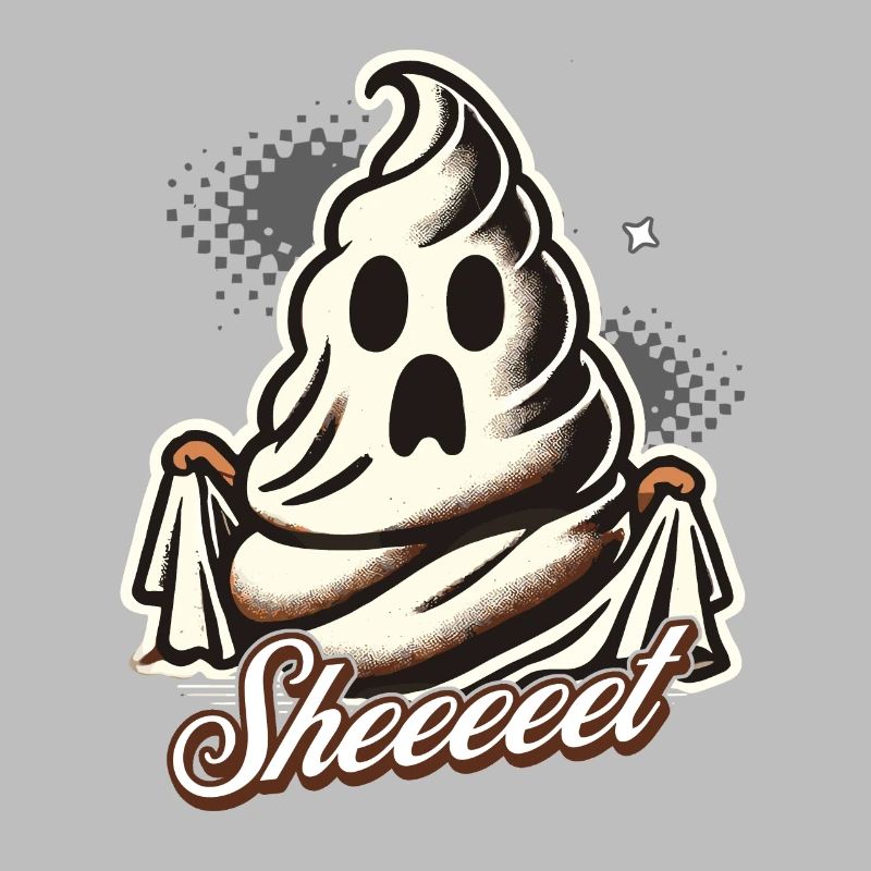 Feuille de caca d’Halloween Ghost Fun