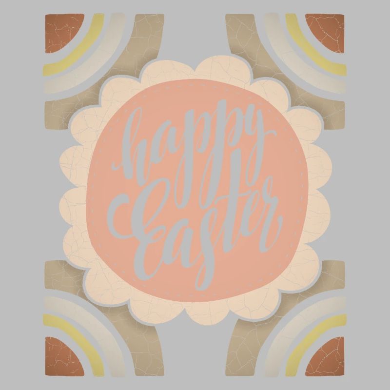 Vintage Easter Happy Easter Saying Calligraphy