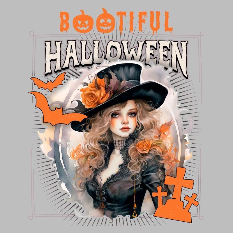 Gothic Halloween Hexe, Spruch Bootiful