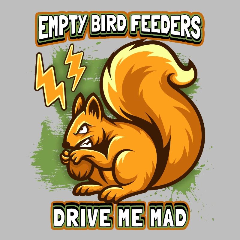 Lustiger Eichhörnchen-Spruch im Comic-Stil