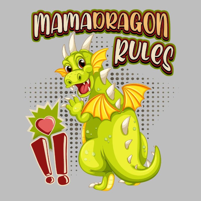Mama-Drache, Mamadragon, lustiger Muttertag Spruch
