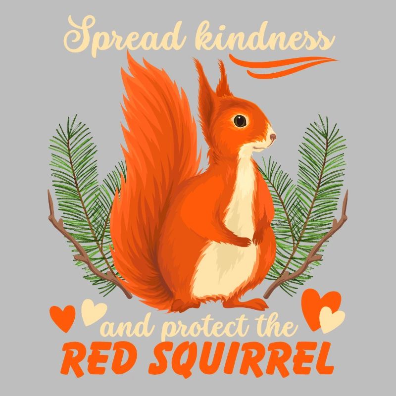 Lustiger Eichhörnchen Spruch, Rotes Eichhörnchen