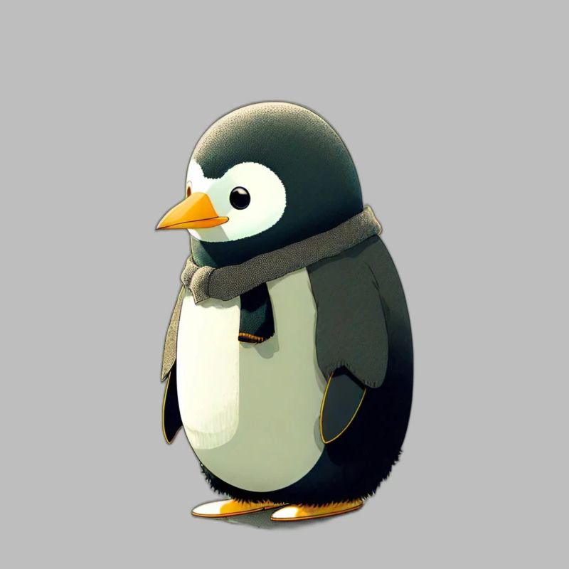 A cute, chubby penguin