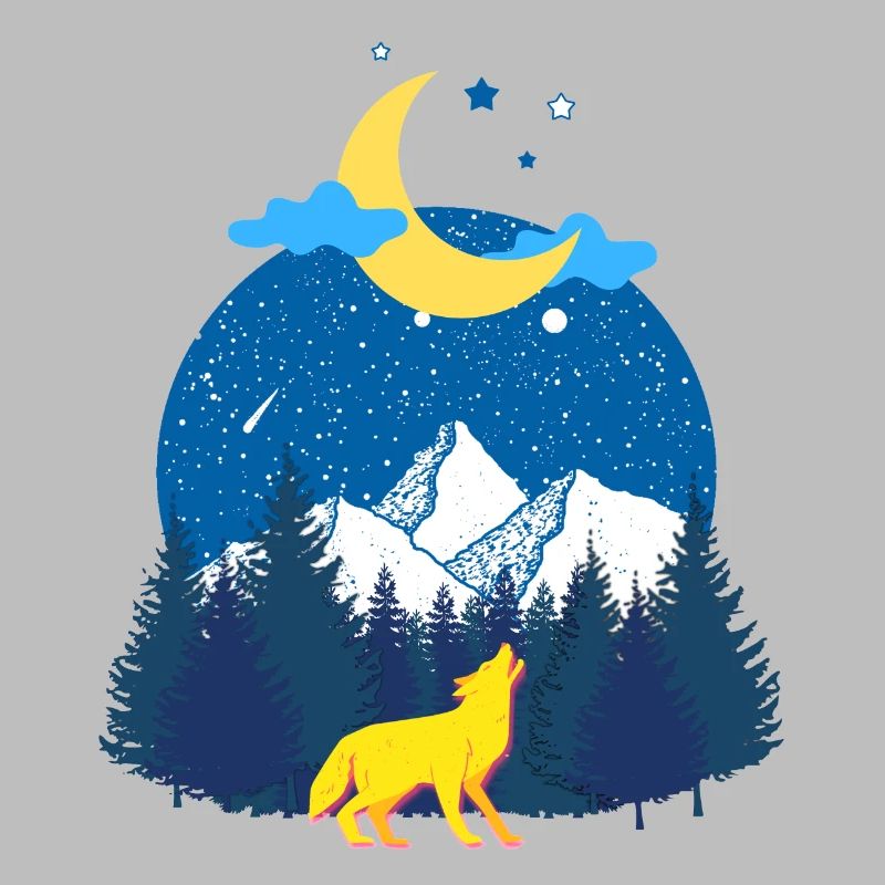 Winterträume! Der Wolf und der Mond