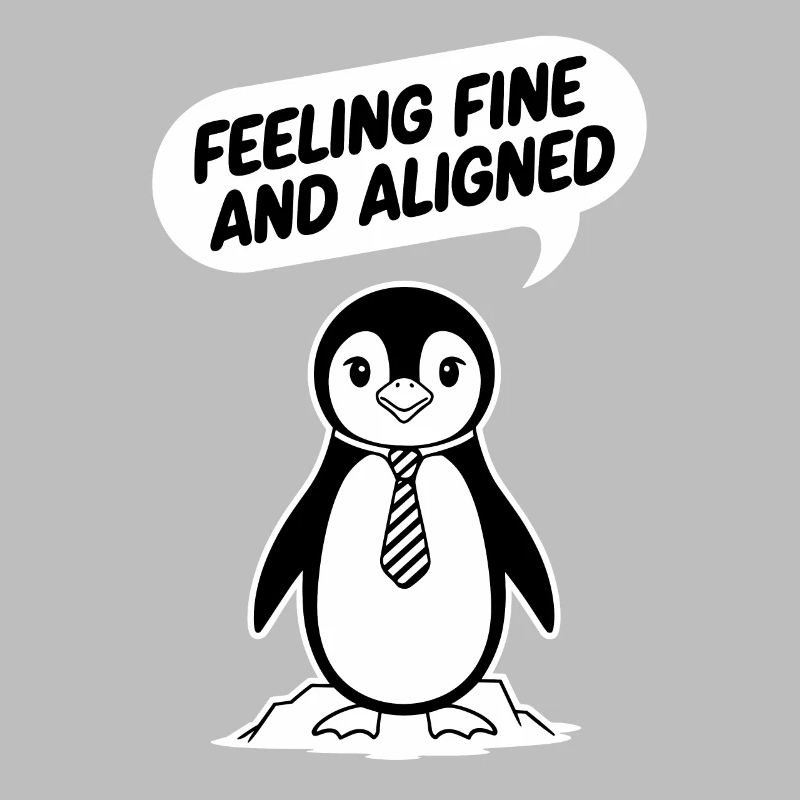 Penguin With Tie: Feeling Fine And Aligned