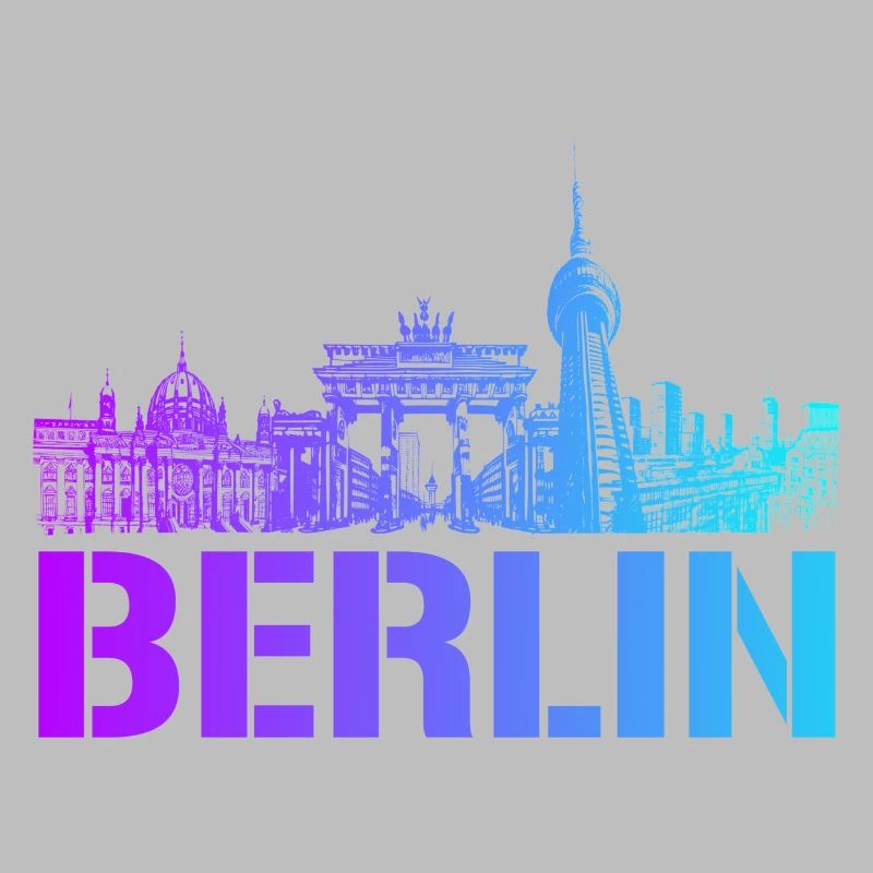 Ligne d’horizon de Berlin avec point de repère de Berlin