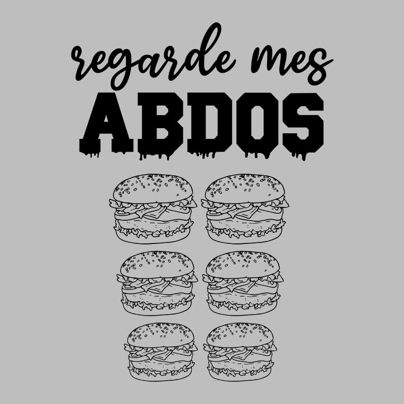 Regarde mes abdos burger cadeau bouffe