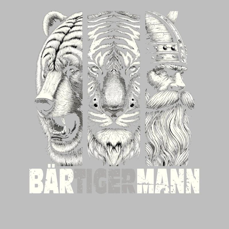 Bärtigermann Bär Tiger Mann Geschenk Bart Sprüche