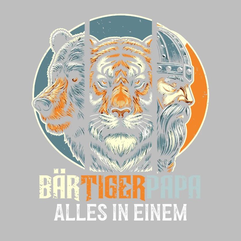 Bärtigerpapa Bär Tiger Mann Geschenk Bart Sprüche