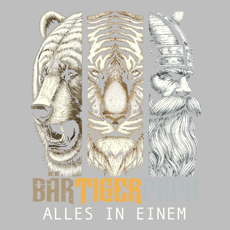 Bärtigerpapa Bär Tiger Mann Geschenk Bart Sprüche