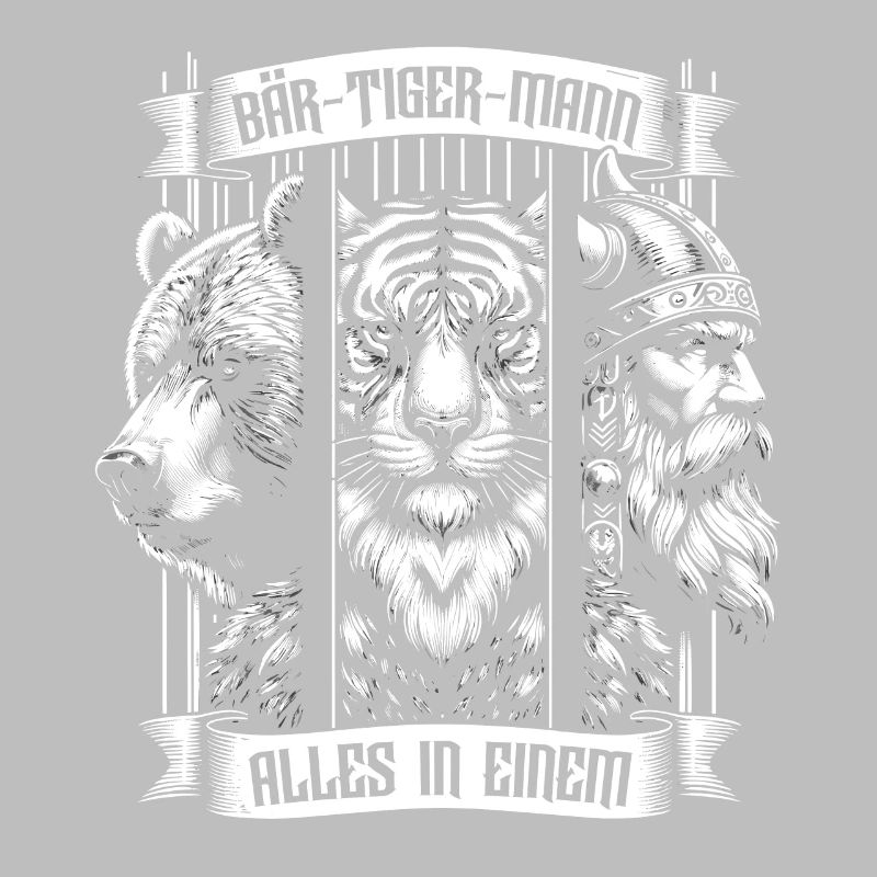 Bärtigermann Bär Tiger Mann Geschenk Bart Sprüche