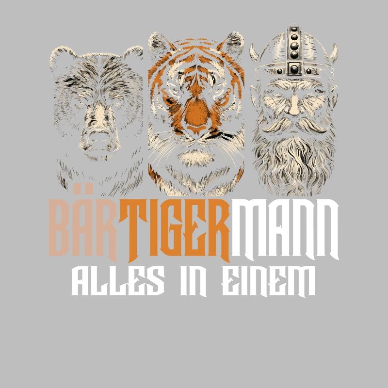 Bärtigermann Bär Tiger Mann Geschenk Bart Sprüche