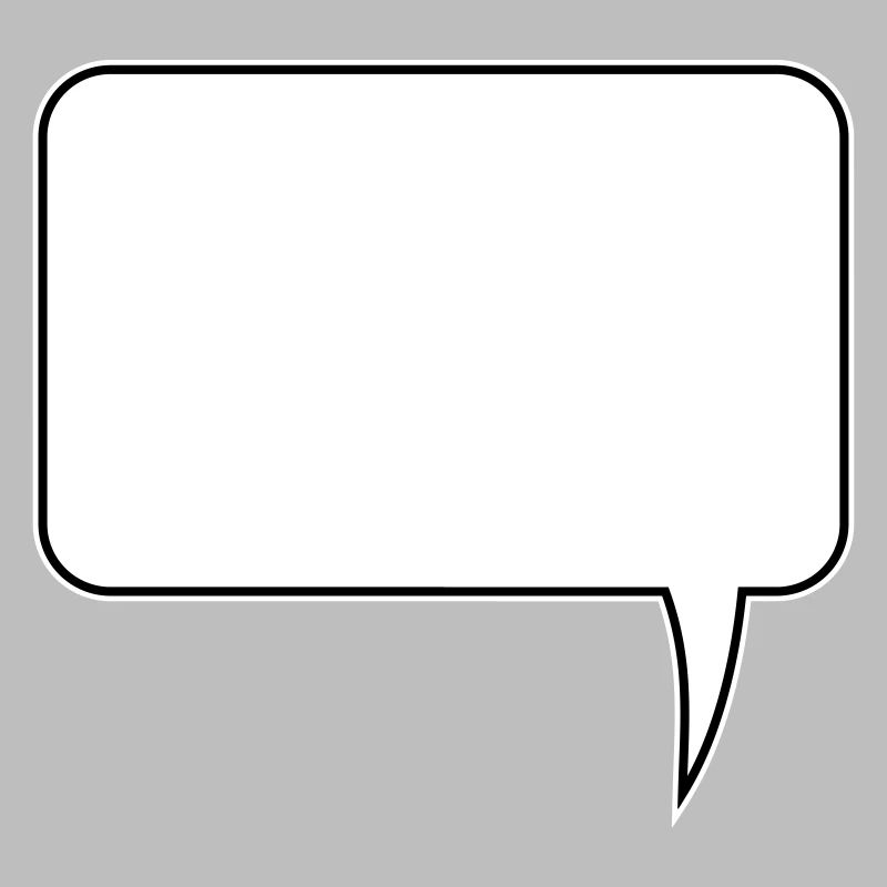 Conception rectangulaire de bulle de dialogue