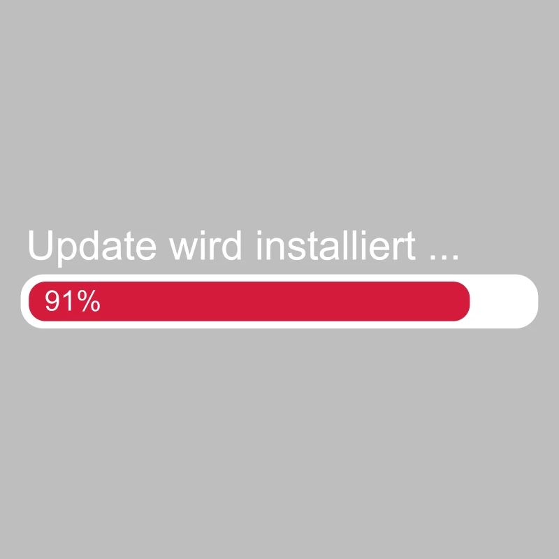 Update wird installiert .. Ladebalken 91%