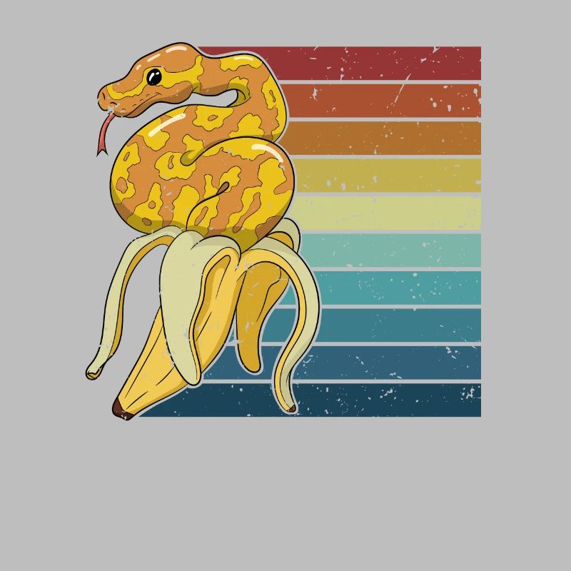 Retro Python Snake Scale Creepers Banane