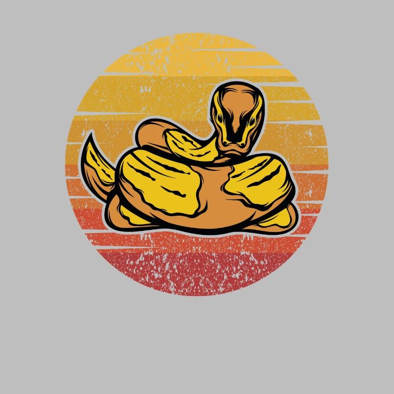 Retro Python Schlange Schuppenkriechtiere Banana