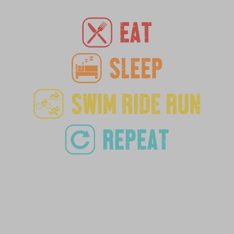 Manger dormir Natation Course Course Répéter l’entraînement des triathlètes