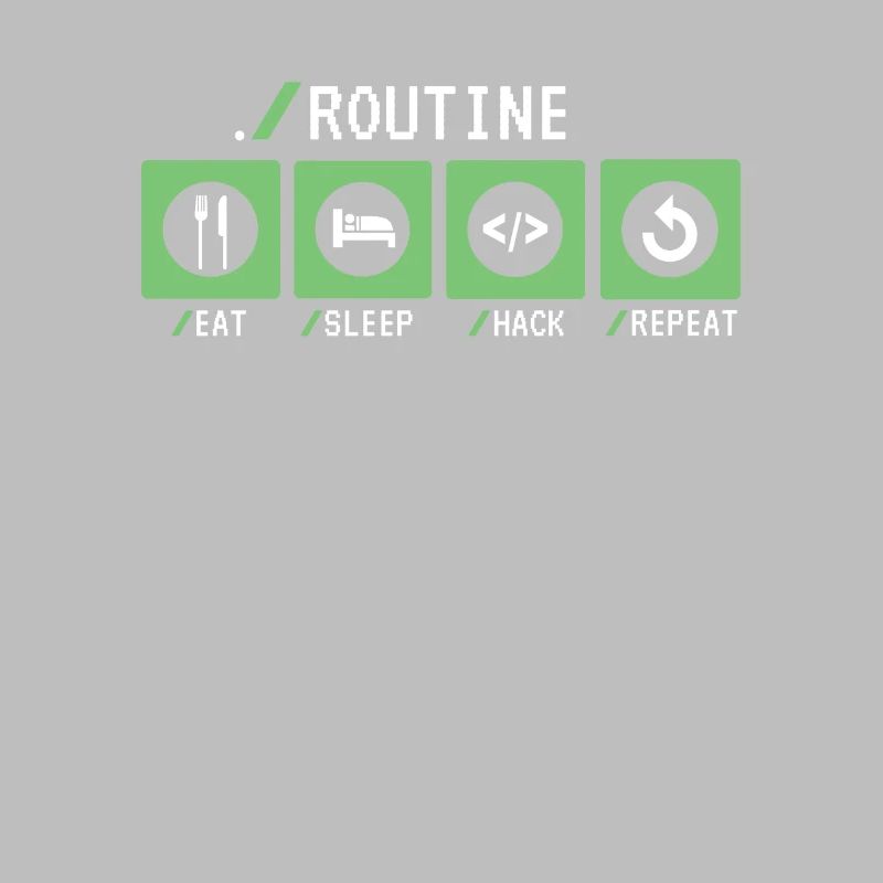 Routine Eat Sleep Hack Répéter Sniffer Phishing