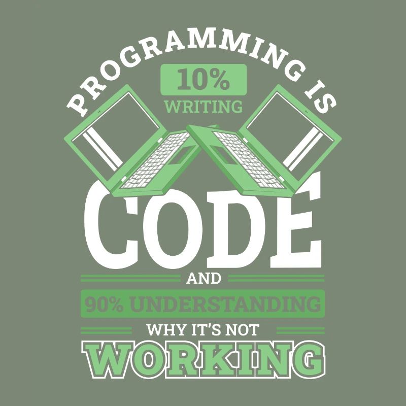 Programming 10% Writing 90% Not Working Coder
