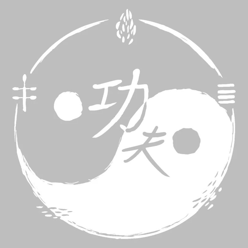 Kungfu Ying et Yang / 5 éléments / blanc