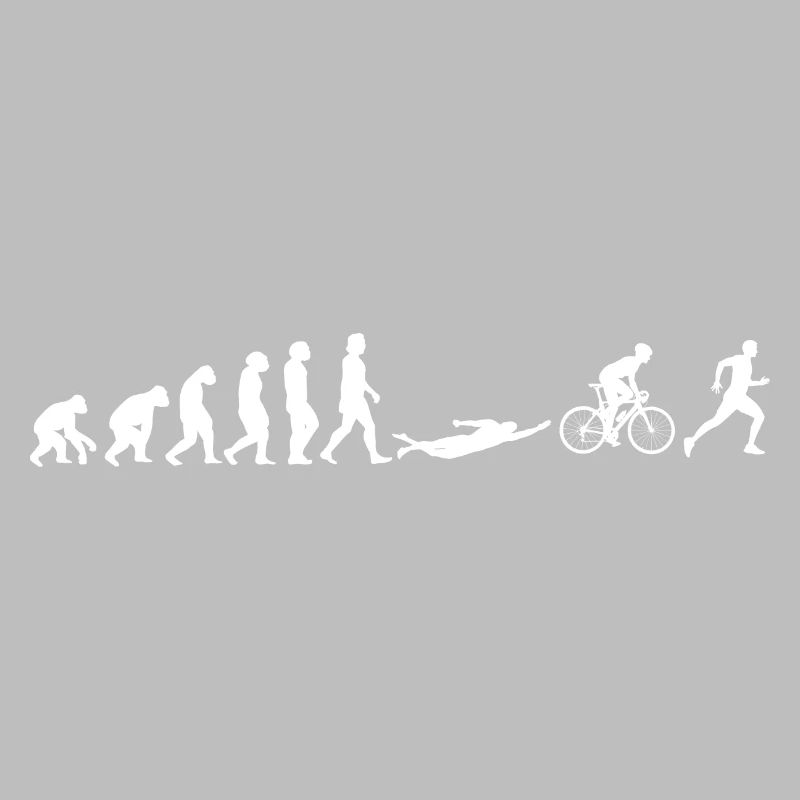 Triathlon Course à pied, natation, cyclisme Evolution