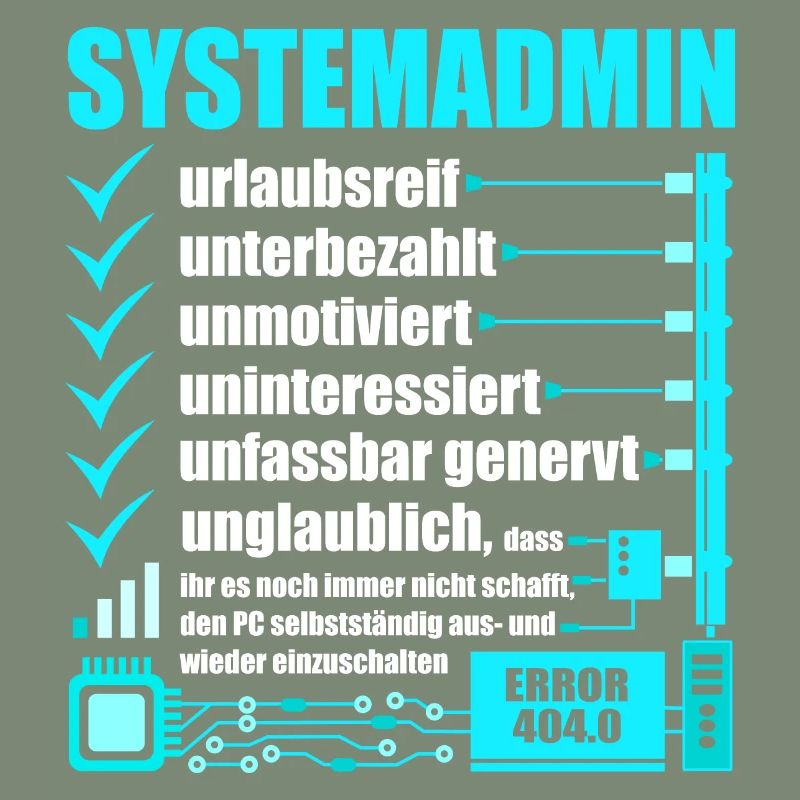 Systemadministrator, IT-Support, Netzwerkadmin, PC