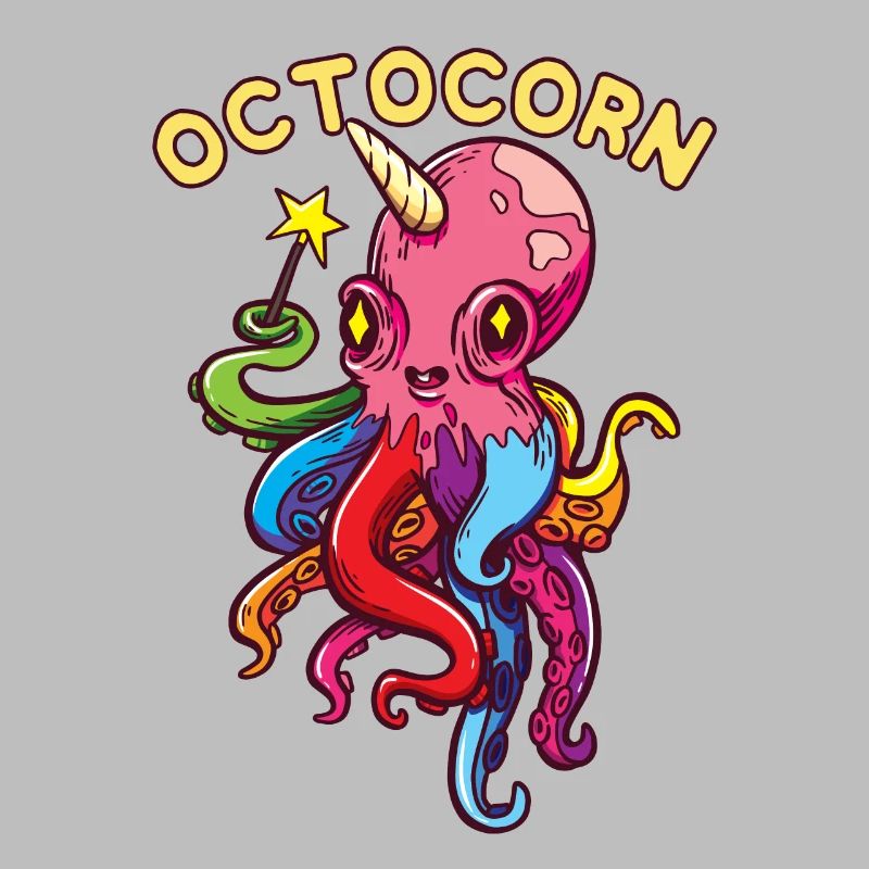 Octocorn Octopus Unicorn - Cute Magical Devil Fish