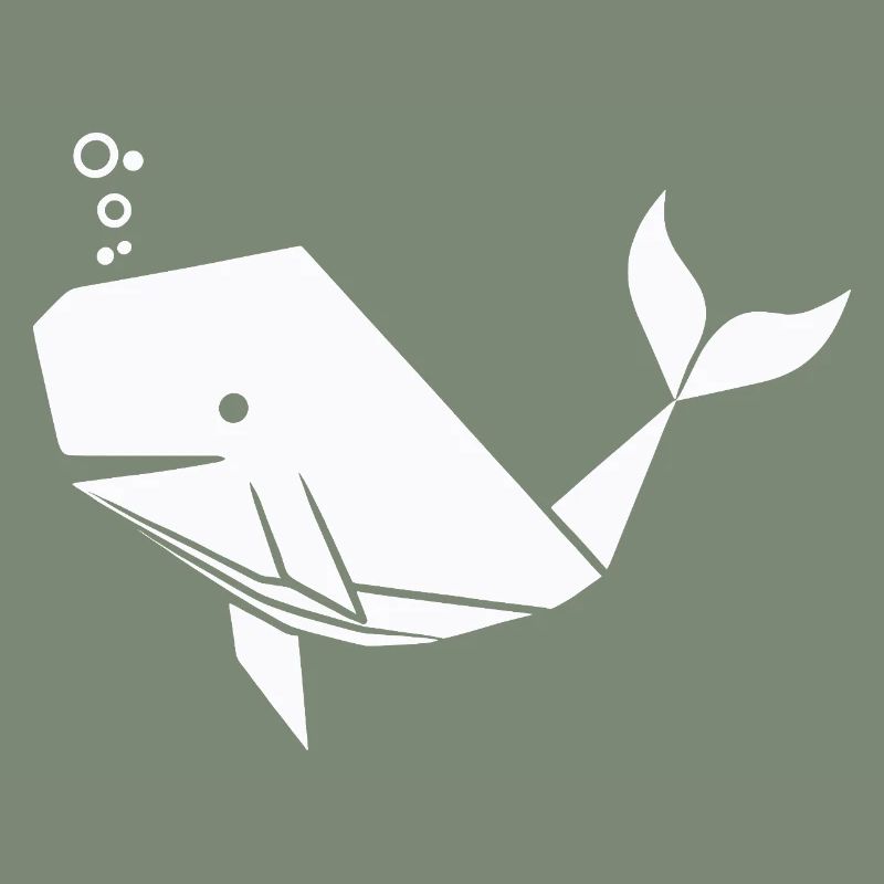 Polygone de baleine - Conception minimaliste de créature marine