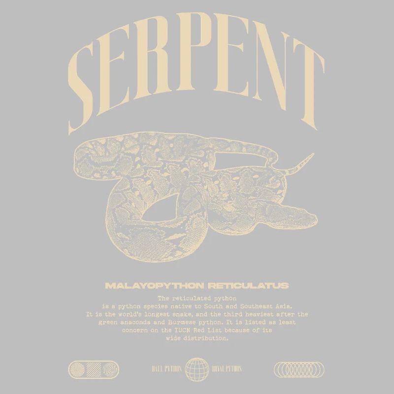 Gardien de reptiles python réticulé Streetwear