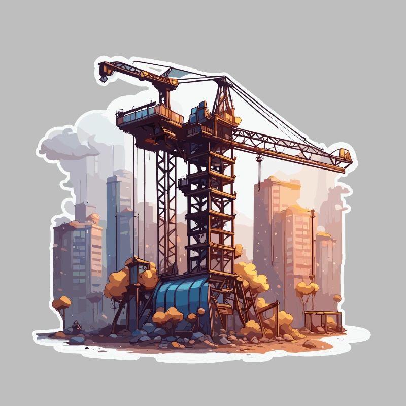 Kran / Baustelle / Seilwinde / Kransystem