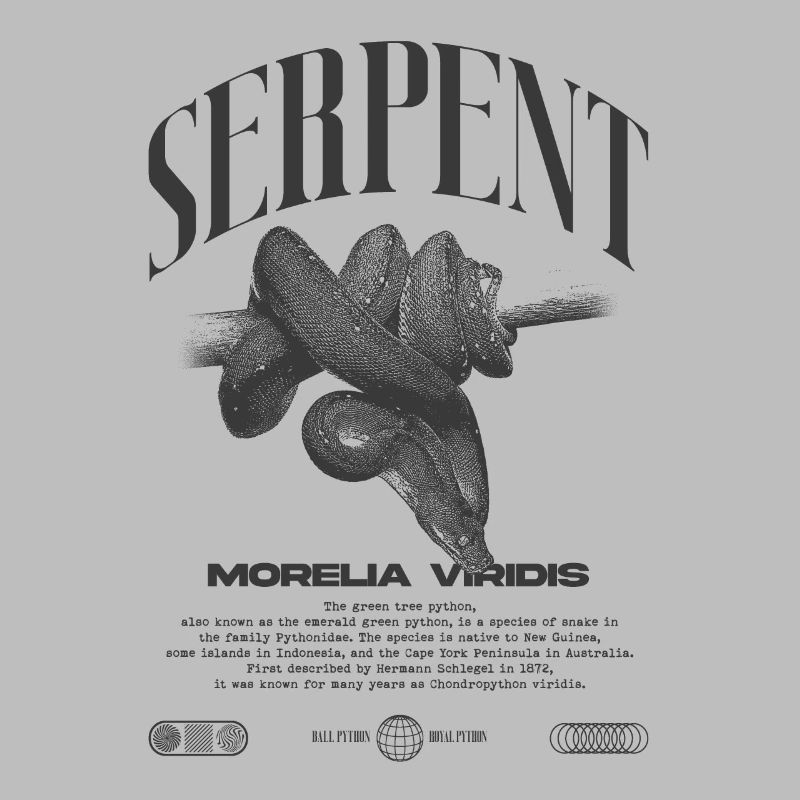 Grüner Baum Python Modern Reptile Keeper Streetwear