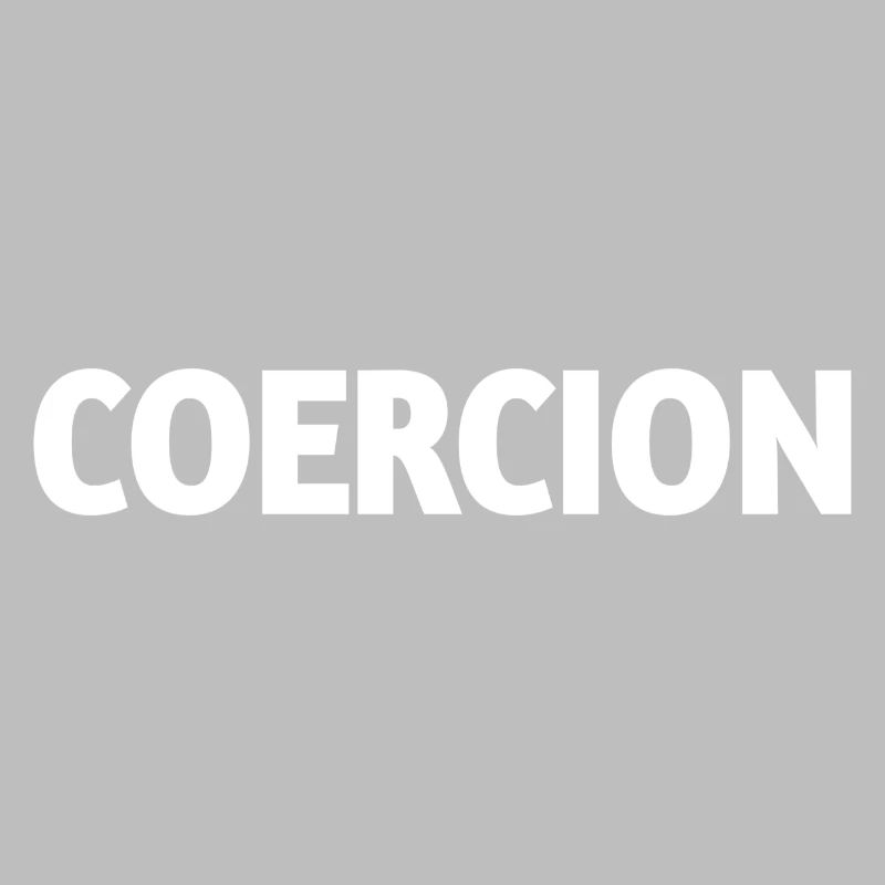 Texte de coercition en blanc