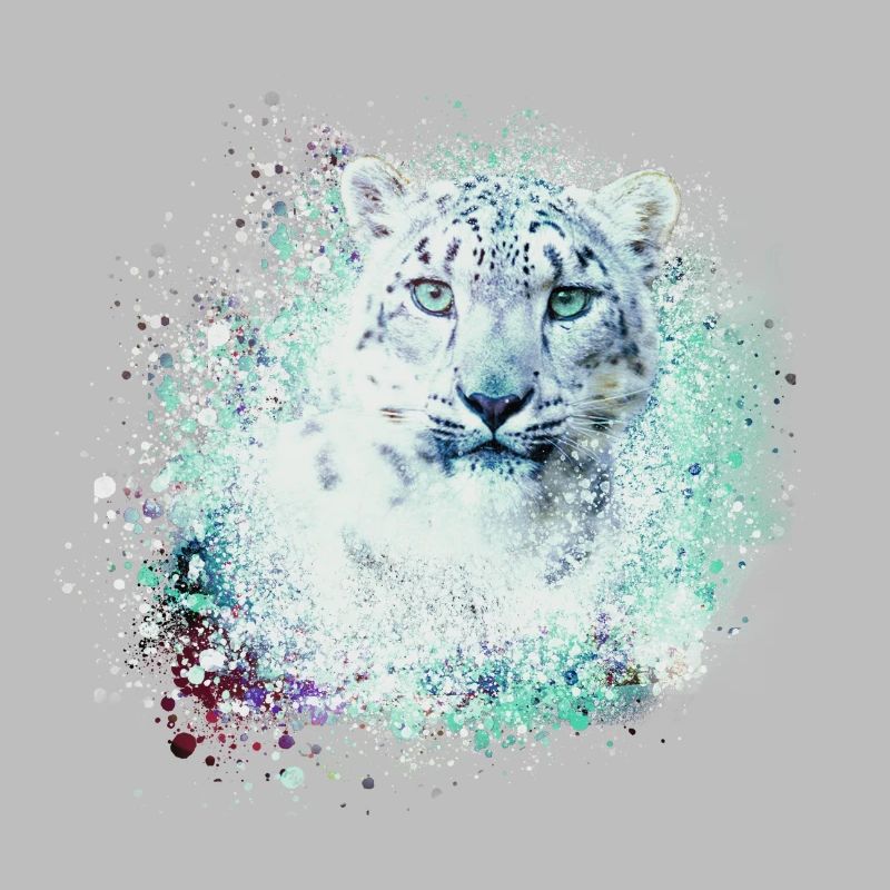 léopard de neige,chat,léopard,vert,chat sauvage
