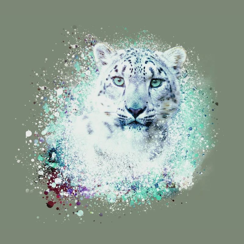 léopard de neige,chat,léopard,vert,chat sauvage