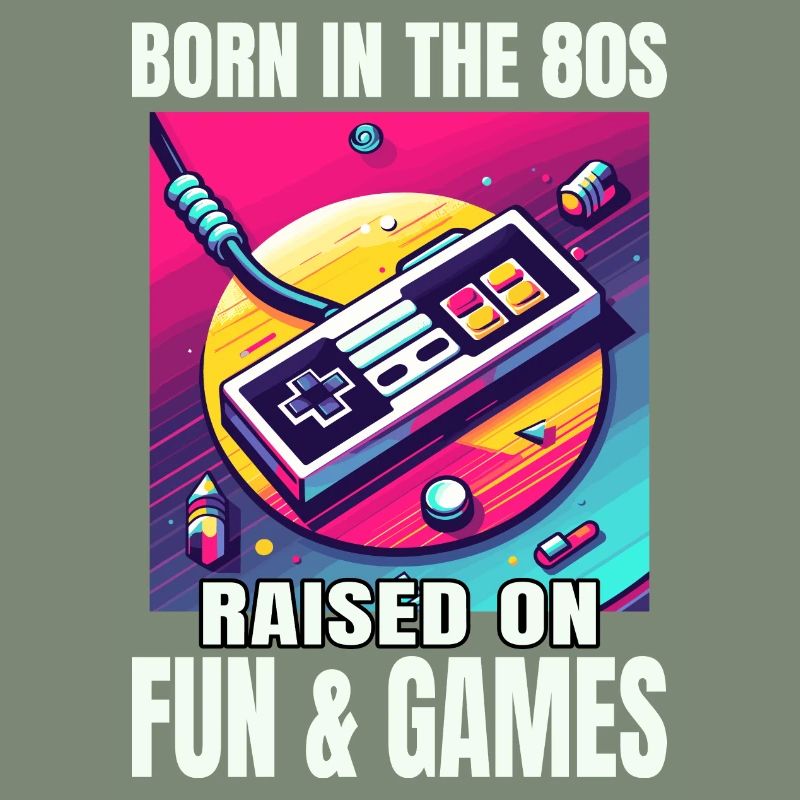 Retro '80s Video Game Controller Art: A Nostalgic
