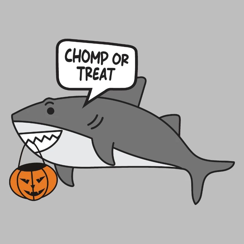Halloween süßer Hai, Chomp oder Leckerbissen