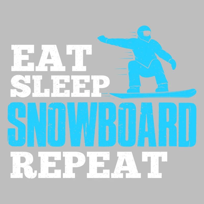 Funny Eat Sleep Snowboard Repeat - Snowboarding