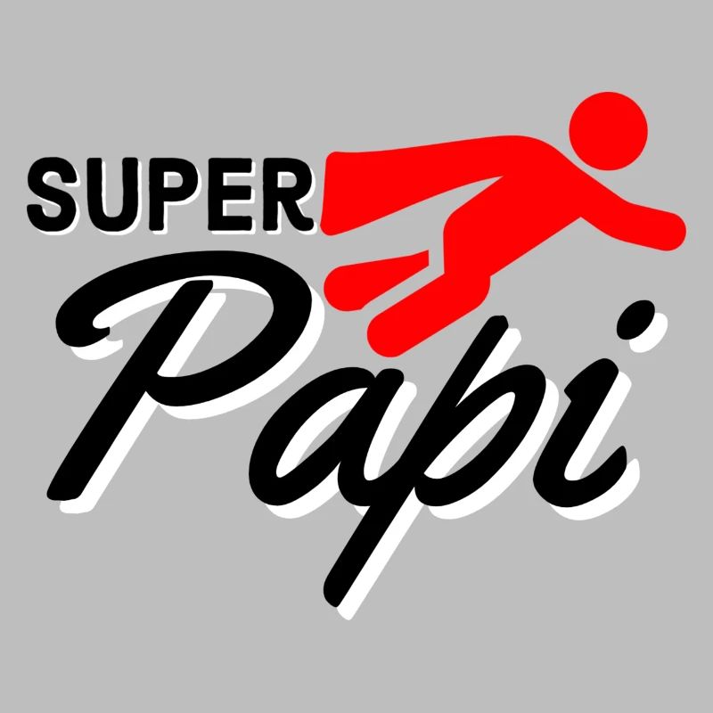 Super Papi Text mit Figur flieger rot Geschenkidee