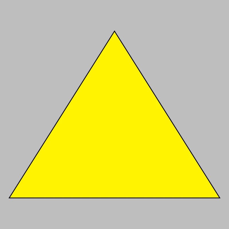 Triangle forme jaune simple
