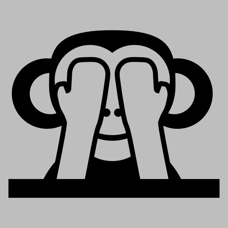 3 Wise Monkeys See Nothing Keeps Eyes Hidden