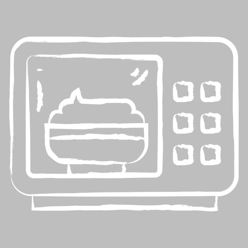 Micro-ondes dessiné à la main