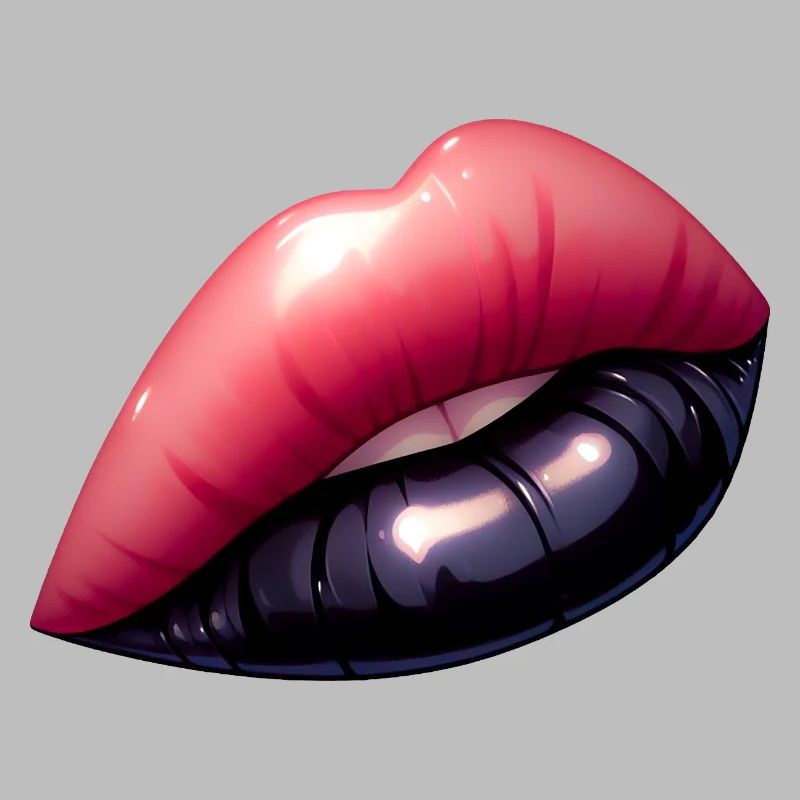 Black lips, mesmerizing charm.