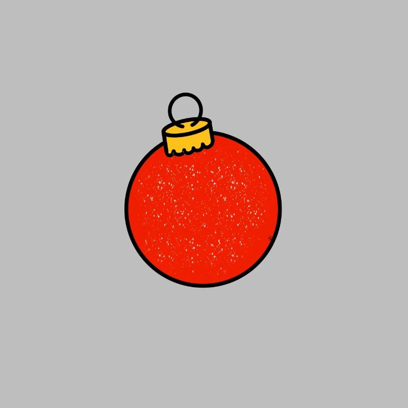 Rote Weihnachtskugel mit Glitzer