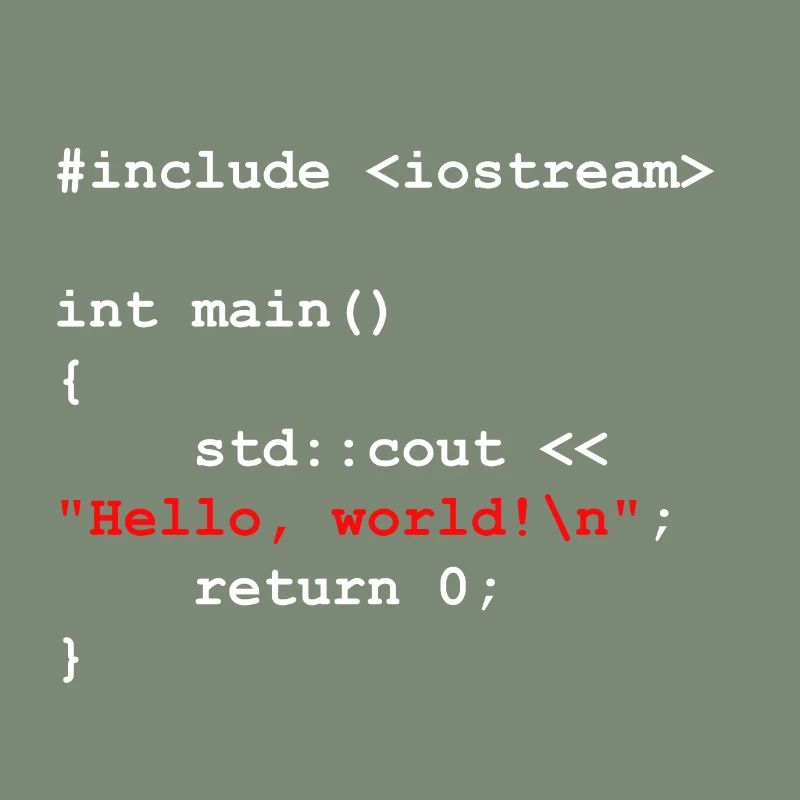 Hello World C++ Entwickler Programm Geschenk