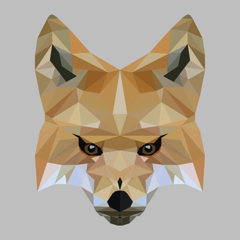 Low Poly Art Fox - Idée cadeau