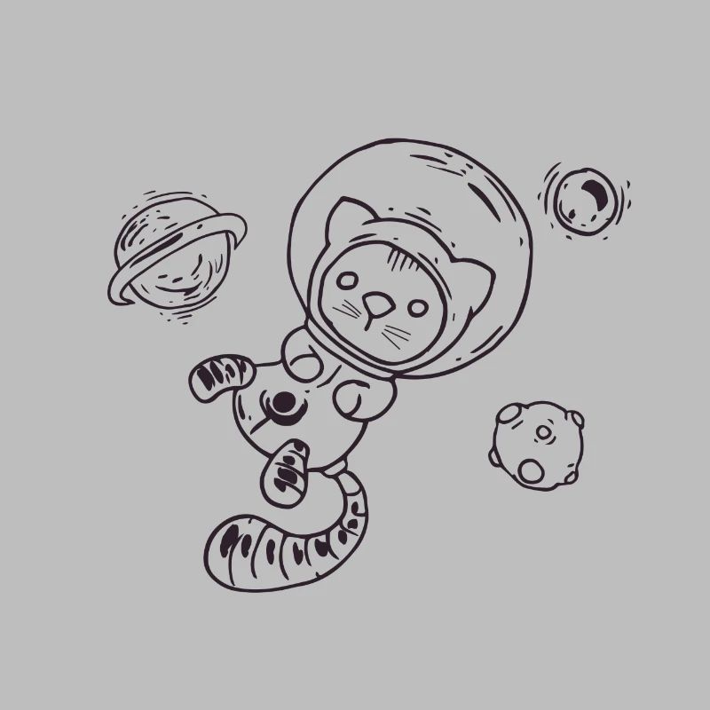 Chat dans l'espace